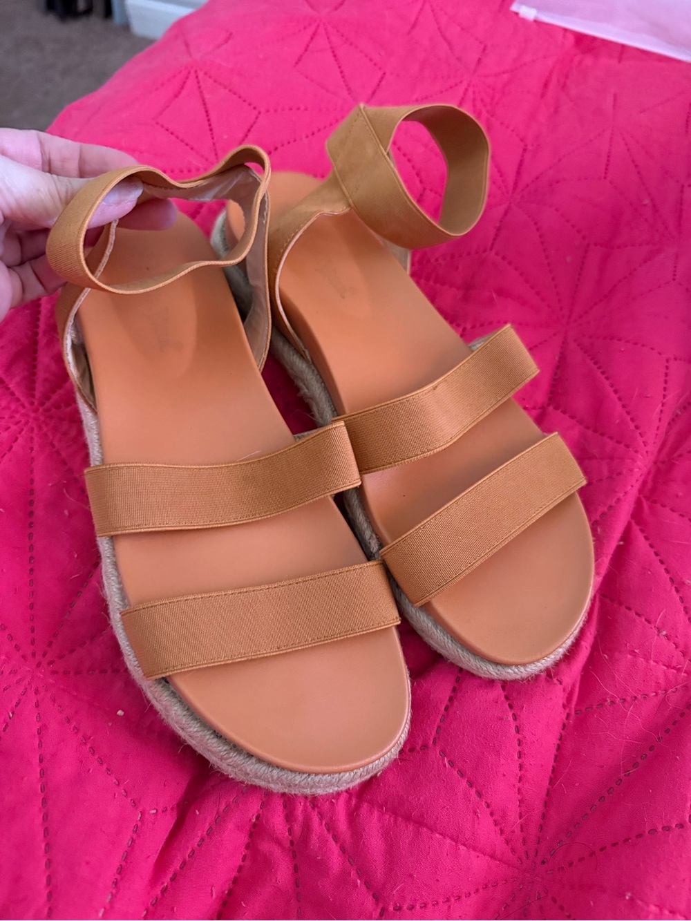 Tan Women's Strappy Espadrille Sandals - Unbranded
